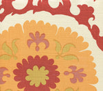 Suzani, Multi Salmon Yellow Wallcoverings | Suncloth