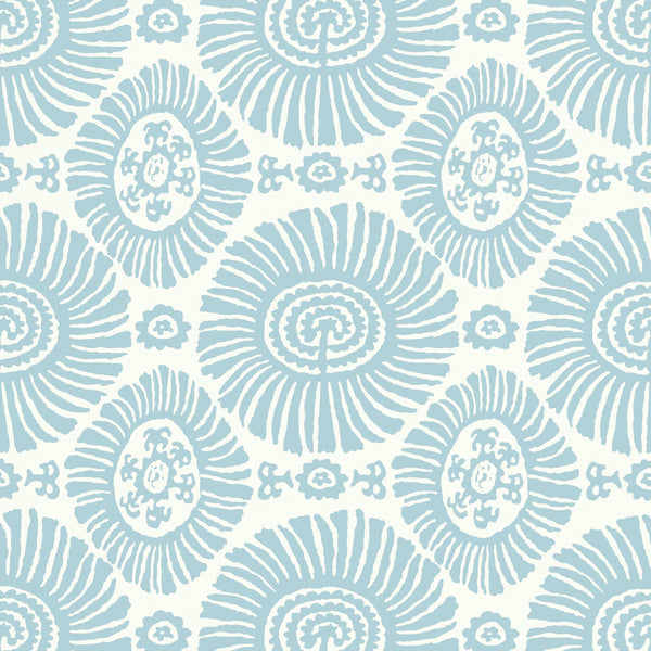 Solis, Baby Blue Wallcoverings | Thibaut