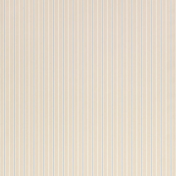 Harrison Stripe Blue and Linen - Blue and Linen Wallcovering | Thibaut