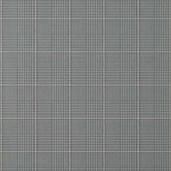 Grassmarket Check Grey - Grey Wallcovering | Thibaut