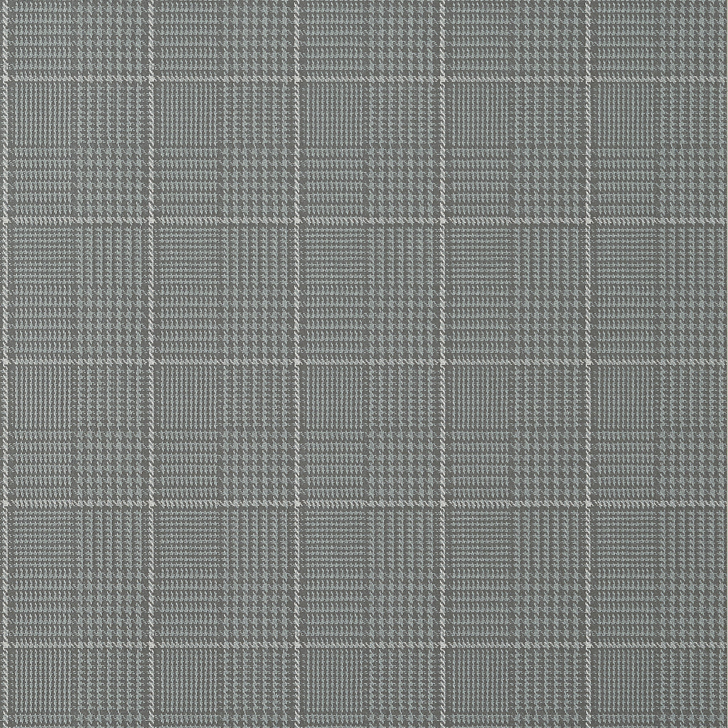 Grassmarket Check Grey - Grey Wallcovering | Thibaut
