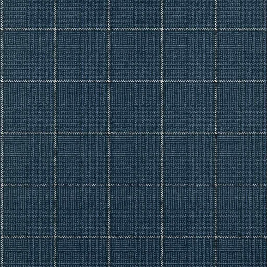 Grassmarket Check Navy - Navy Wallcovering | Thibaut