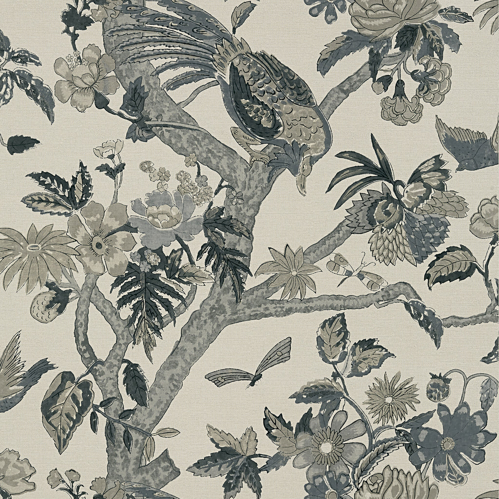 Coromandel Grey - Grey Wallcovering | Thibaut