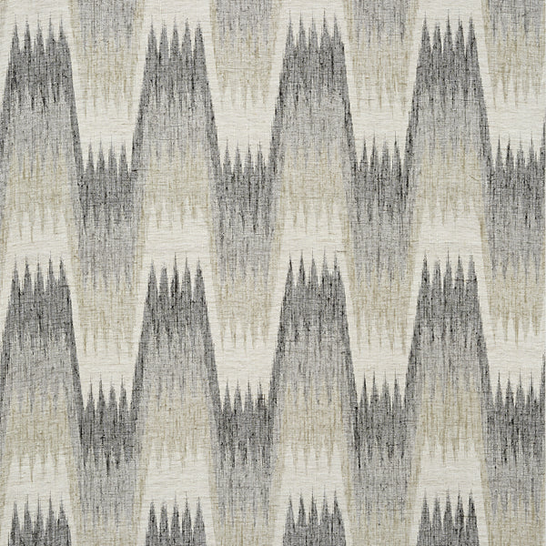 Stockholm Chevron Black and Grey - Black and Grey Wallcovering | Thibaut