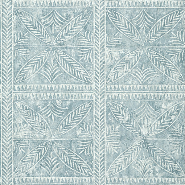 Timbuktu Slate Blue - Slate Blue Wallcovering | Thibaut
