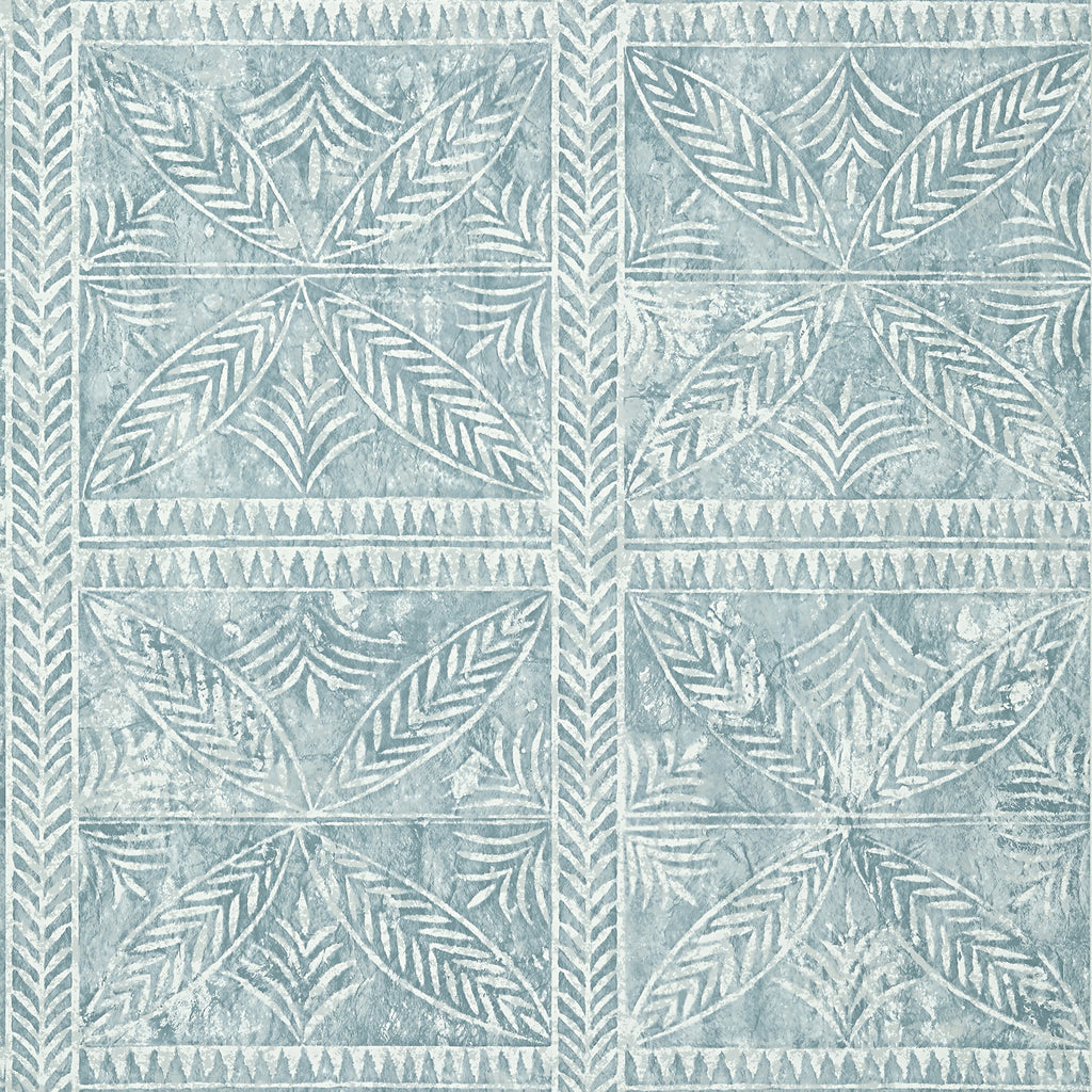 Timbuktu Slate Blue - Slate Blue Wallcovering | Thibaut