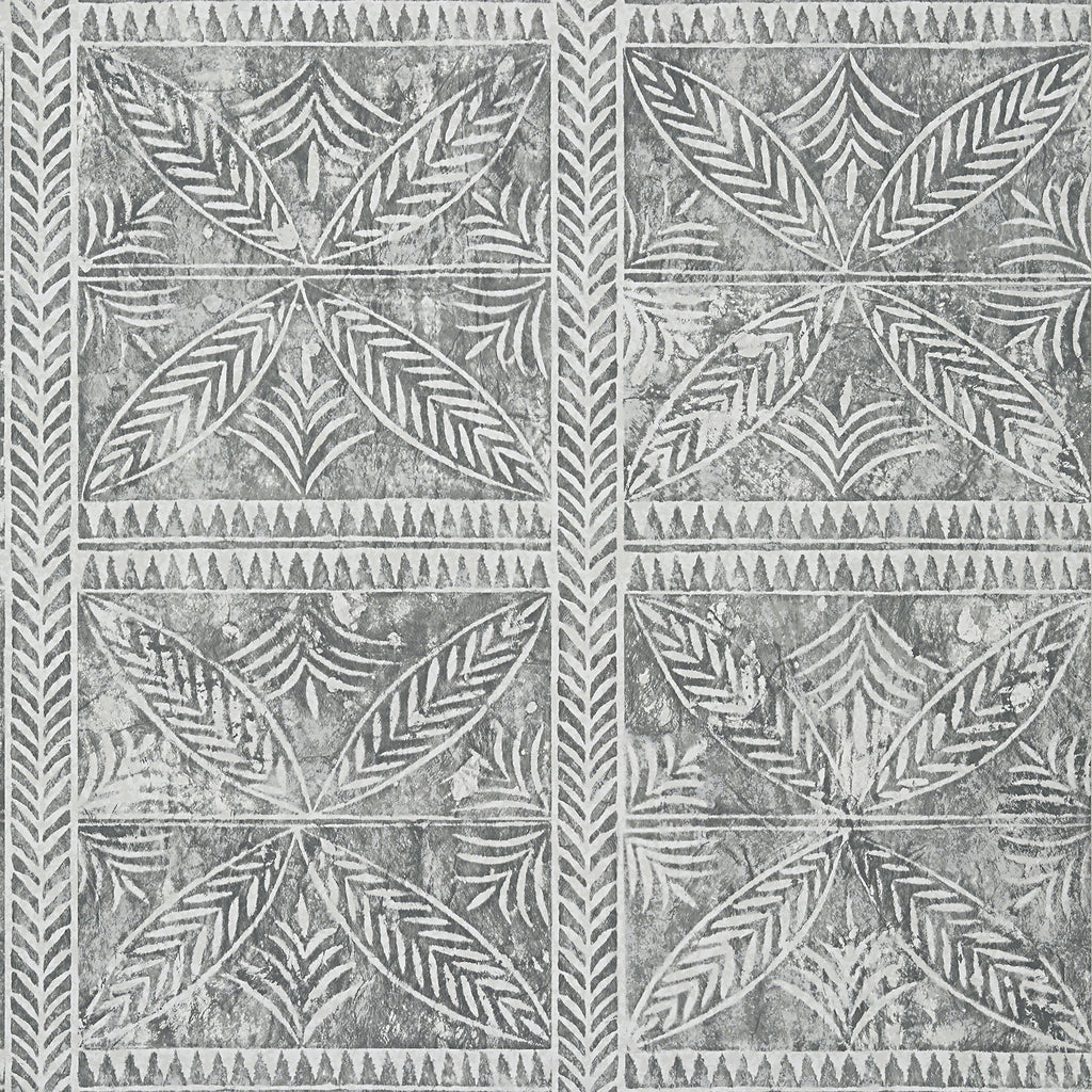 Timbuktu Grey - Grey Wallcovering | Thibaut