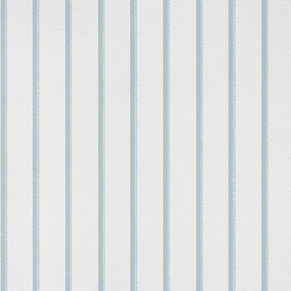 Notch Stripe Slate Blue - Ivory Wallcovering | Thibaut