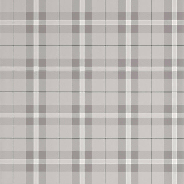Winslow Plaid, Grey Wallcoverings | Thibaut
