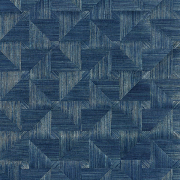 Bali Weave, Navy Wallcoverings | Thibaut