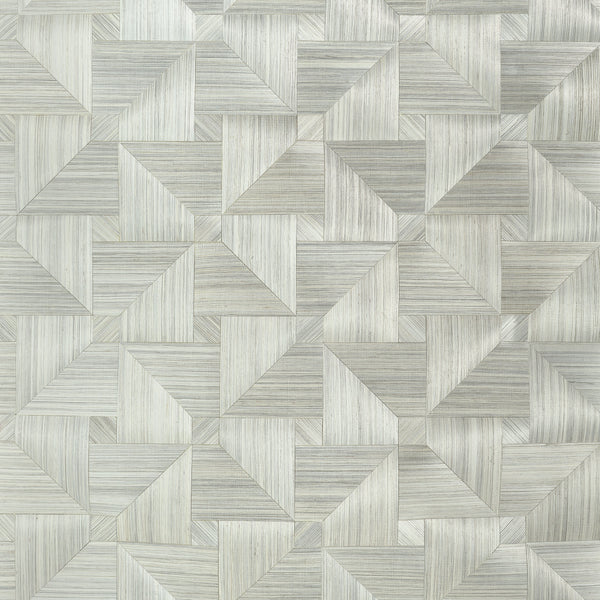 Bali Weave, Grey Wallcoverings | Thibaut