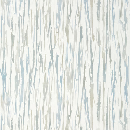 Aurora Soft Blue and Grey - Soft Blue and Grey Wallcovering | Thibaut