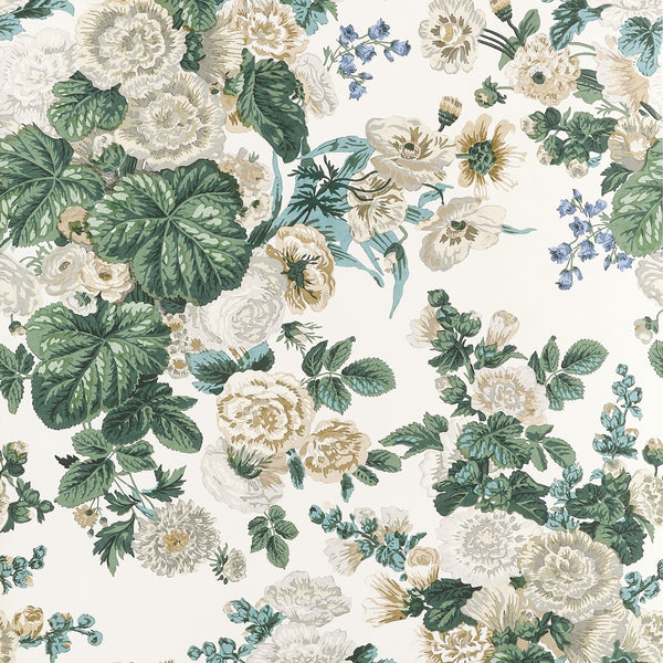 Hidcote, White Wallcoverings | Thibaut