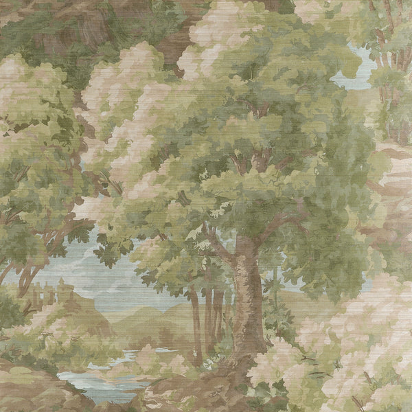 Woodland Clearing, Green Wallcoverings | Thibaut