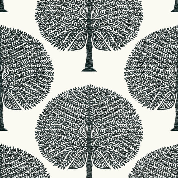 Mulberry Tree Black and White - Charcoal Wallcovering | Thibaut
