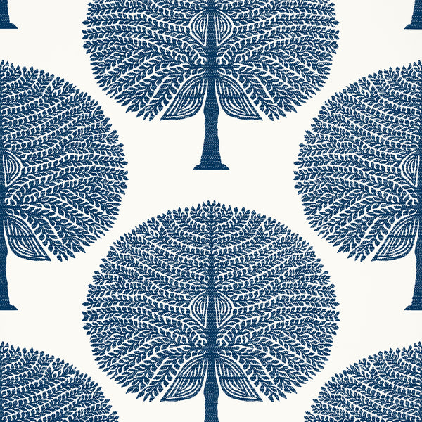 Mulberry Tree Navy - Navy Wallcovering | Thibaut
