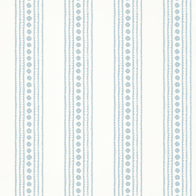 New Haven Stripe Spa Blue - Spa Blue Wallcovering | Thibaut