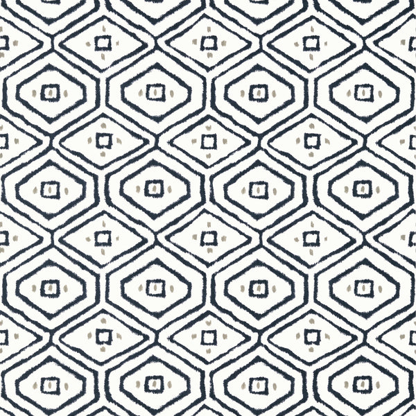 Pass-a-Grille Black - Black Wallcovering | Thibaut