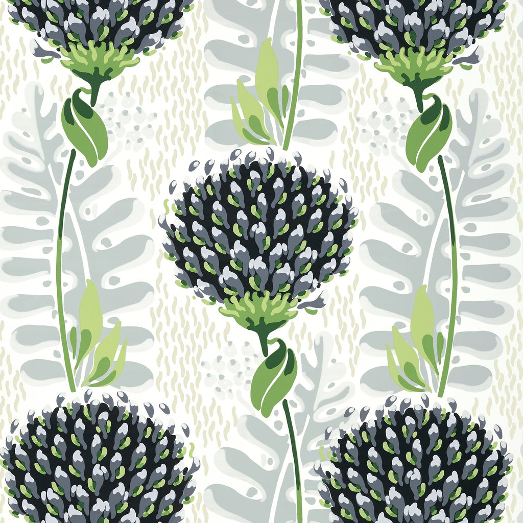 Tiverton Black - Black Wallcovering | Thibaut