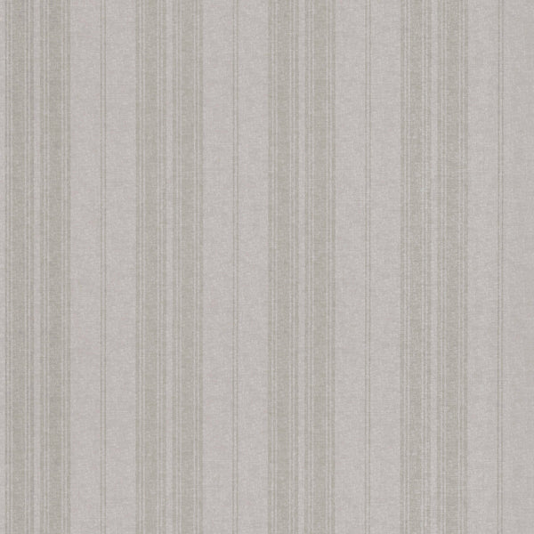 Weston Stripe Grey - Grey Wallcovering | Thibaut