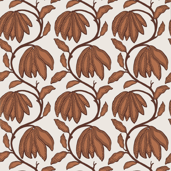Desert Flower Ochre - Ochre Wallcovering | Thibaut