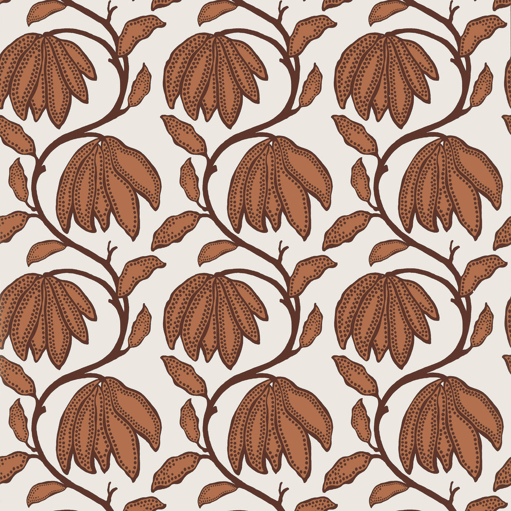 Desert Flower Ochre - Ochre Wallcovering | Thibaut