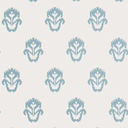 Indian Wells Spa Blue - Ivory Wallcovering | Thibaut