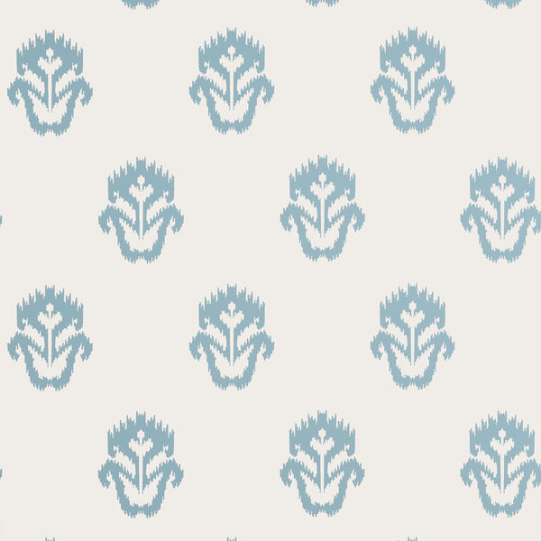 Indian Wells Spa Blue - Ivory Wallcovering | Thibaut