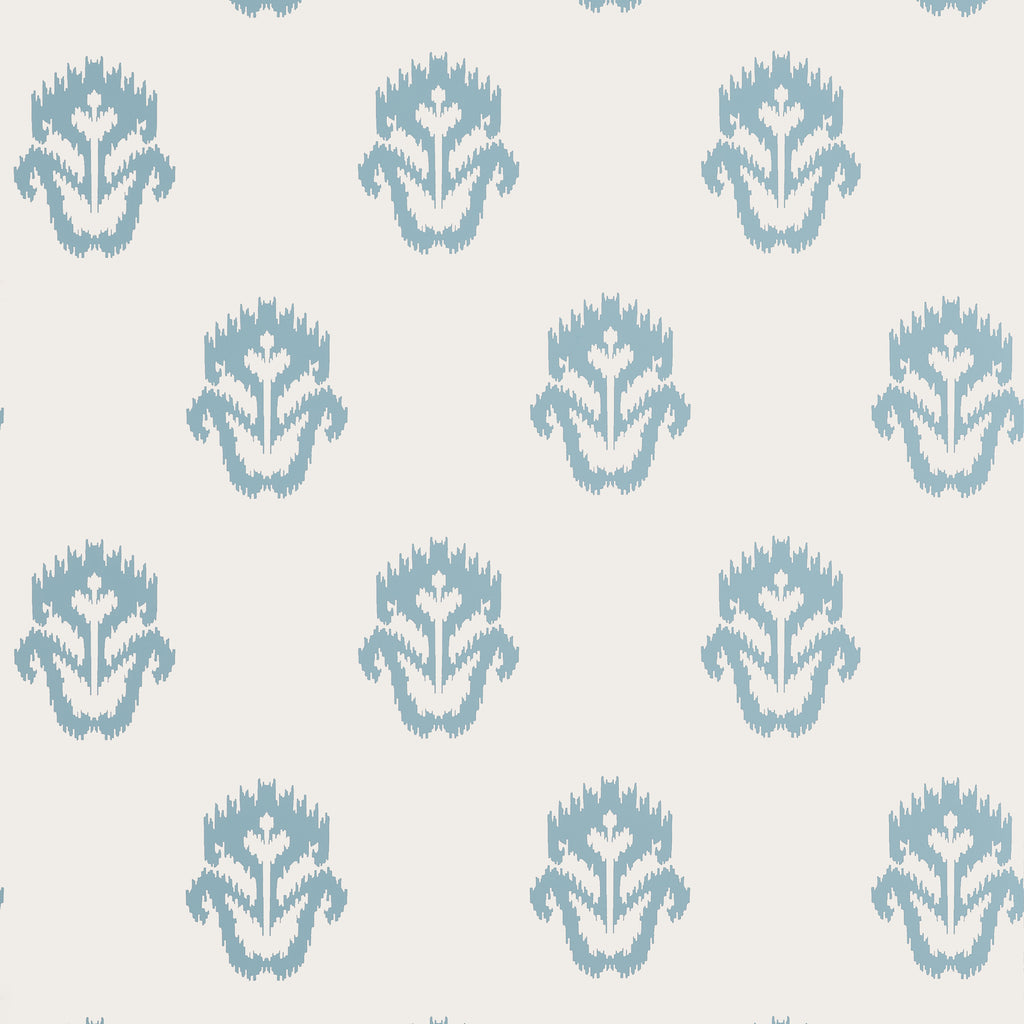 Indian Wells Spa Blue - Ivory Wallcovering | Thibaut