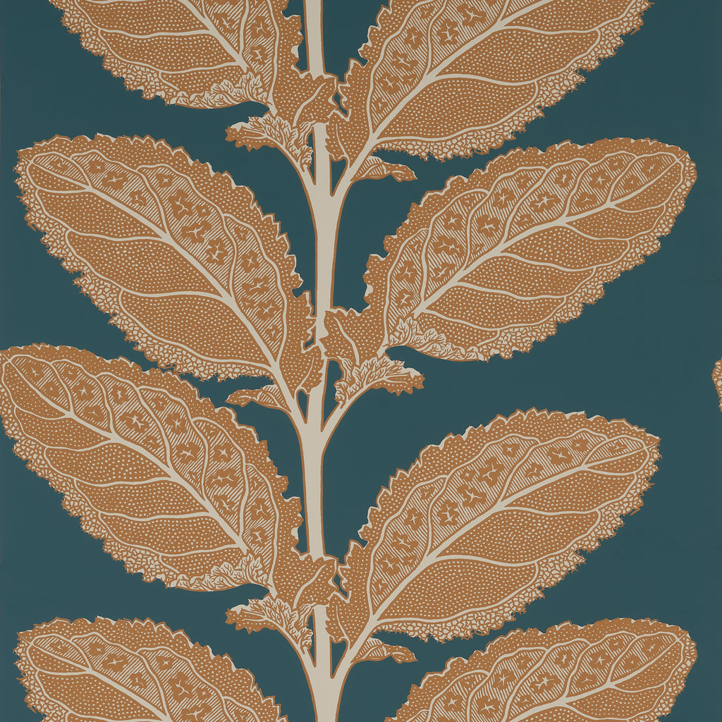 Lacinato Ochre and Mineral - Ochre and Mineral Wallcovering | Thibaut
