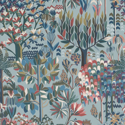 Alpine Spa Blue - Spa Blue Wallcovering | Thibaut