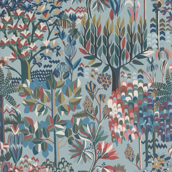 Alpine Spa Blue - Spa Blue Wallcovering | Thibaut