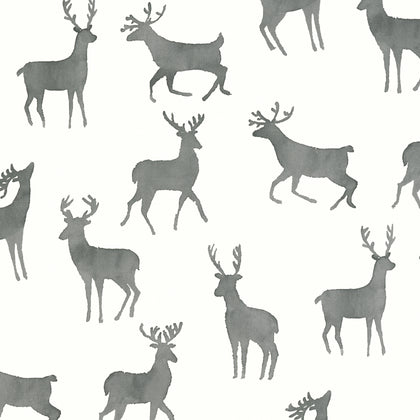 Bucks Basalt Black - Basalt Black Wallcovering | Thibaut