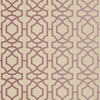 Alston Trellis, Metallic Plum on Beige