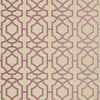 Alston Trellis, Metallic Plum on Beige