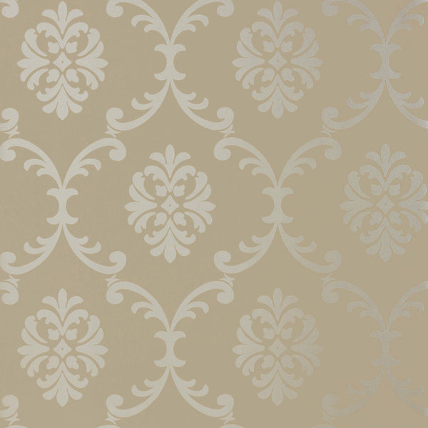 Bastille, Pearl Linen Wallcoverings | Thibaut