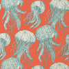 Jelly Fish Bloom, Coral and Turquoise