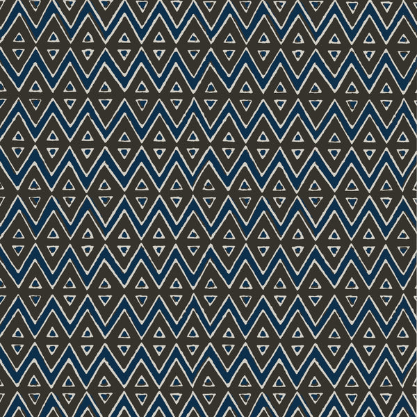 Tiburon, Brown and Navy Wallcoverings | Thibaut