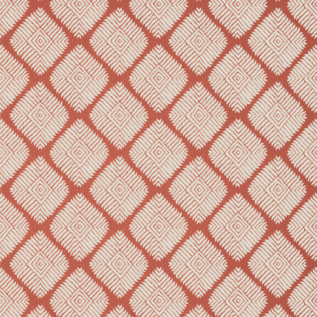 Austin Diamond Coral - Coral Wallcovering | Thibaut