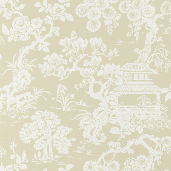 Japanese Garden Beige - Beige Wallcovering | Thibaut