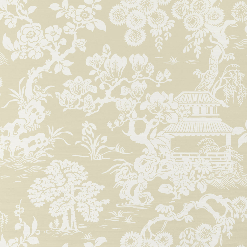 Japanese Garden Beige - Beige Wallcovering | Thibaut