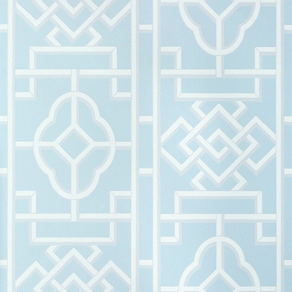 Gateway Spa Blue - Spa Blue Wallcovering | Thibaut