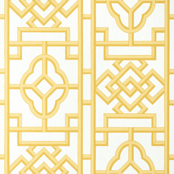 Gateway Yellow - Yellow Wallcovering | Thibaut