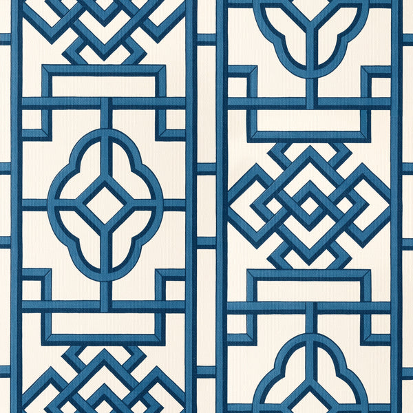 Gateway Navy - Navy Wallcovering | Thibaut