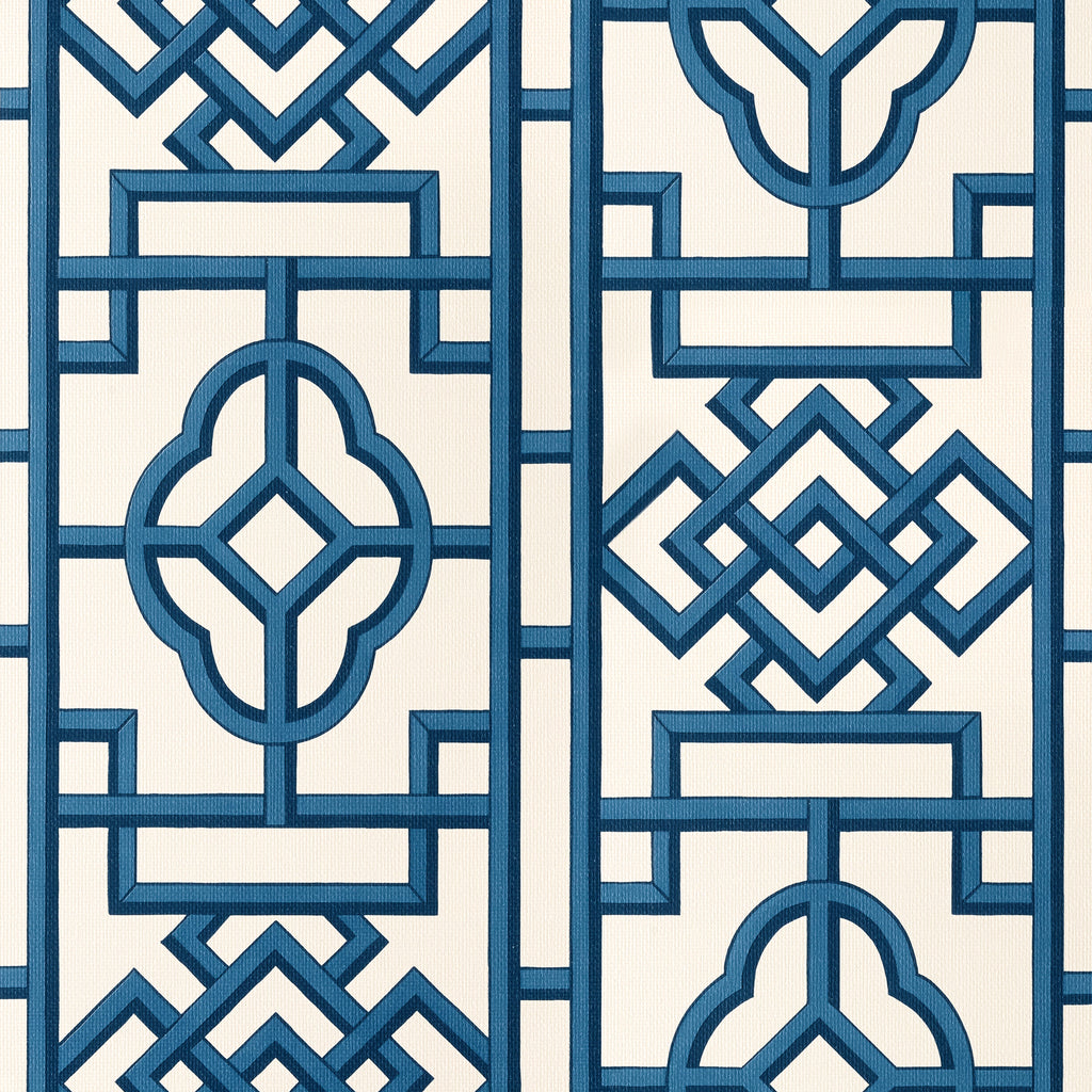Gateway Navy - Navy Wallcovering | Thibaut