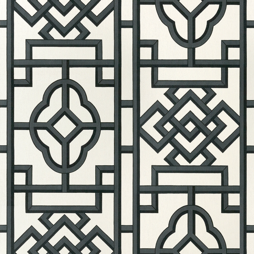 Gateway Black - Black Wallcovering | Thibaut