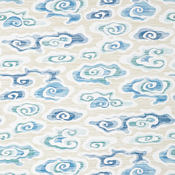 Clear Clouds Beige and Blue - Beige and Blue Wallcovering | Thibaut