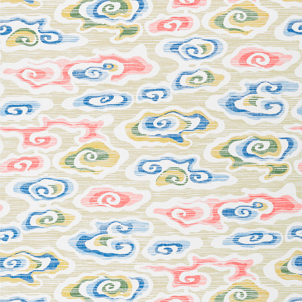 Clear Clouds Multi - Multi Wallcovering | Thibaut