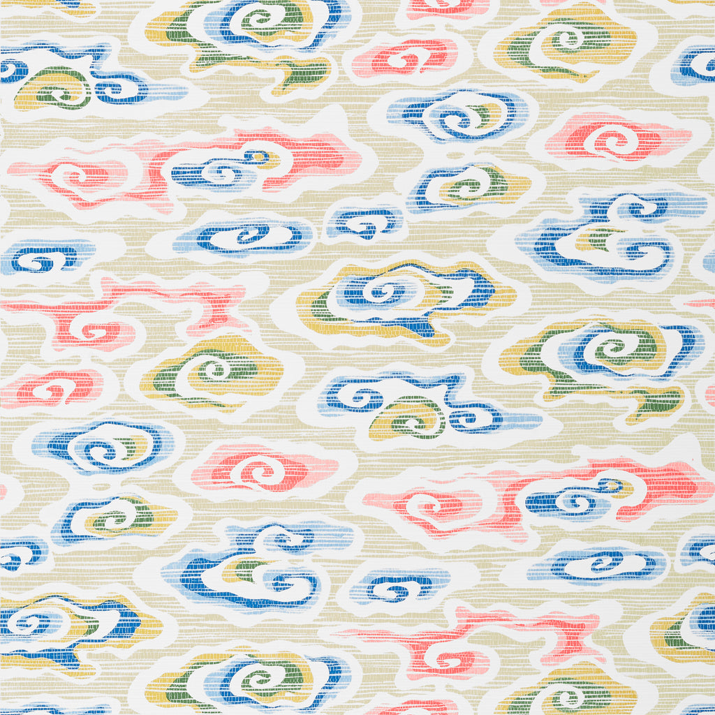 Clear Clouds Multi - Multi Wallcovering | Thibaut