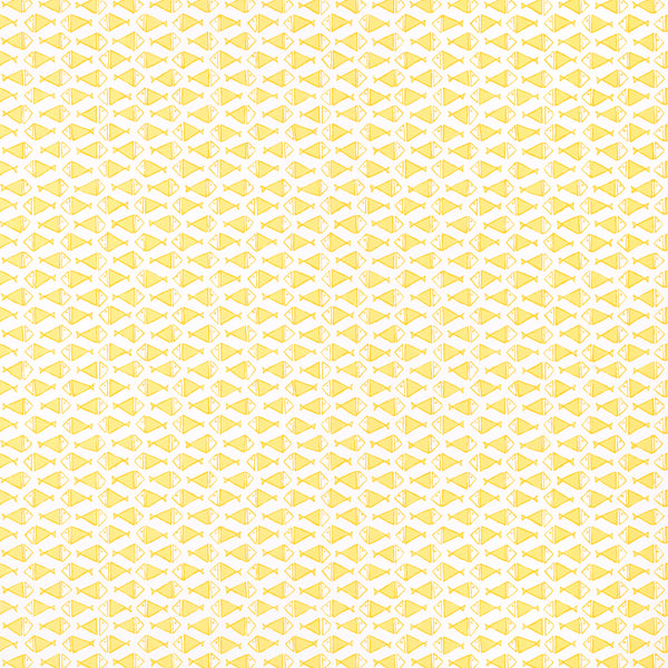 Pisces Yellow - Golden Yellow Wallcovering | Thibaut
